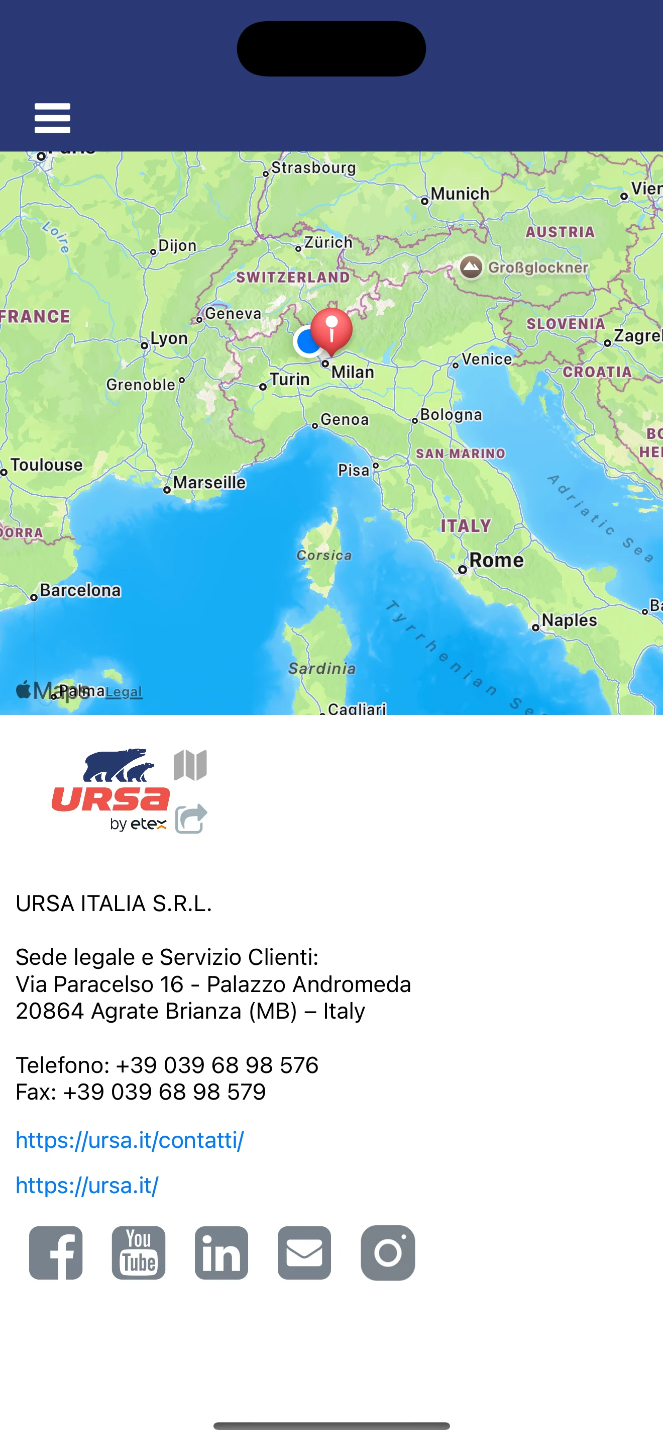 URSA prodotti e soluzioni screenshot