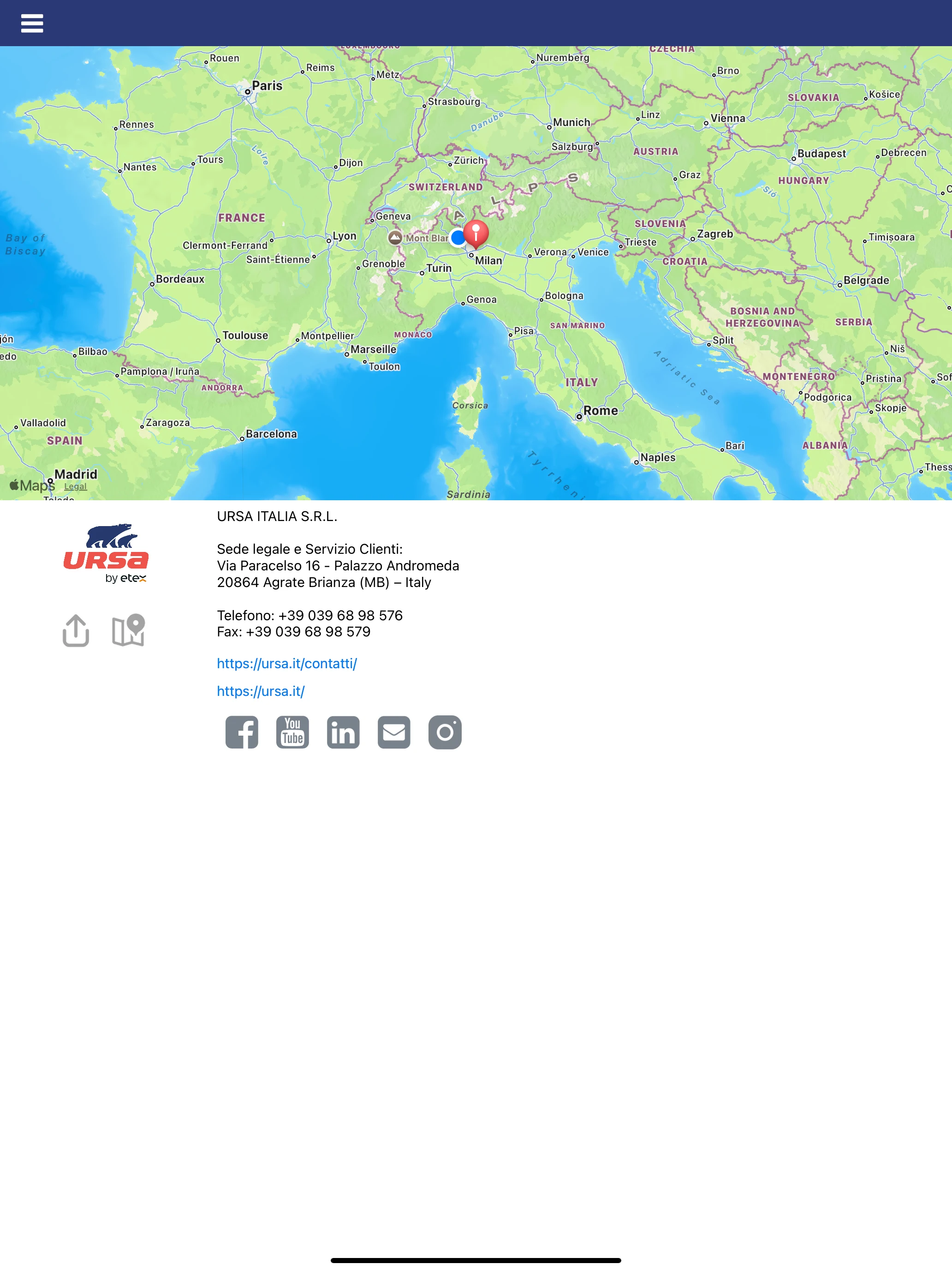 URSA prodotti e soluzioni screenshot
